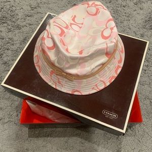 Vintage Coach Leatherware Hat Monogram Pink